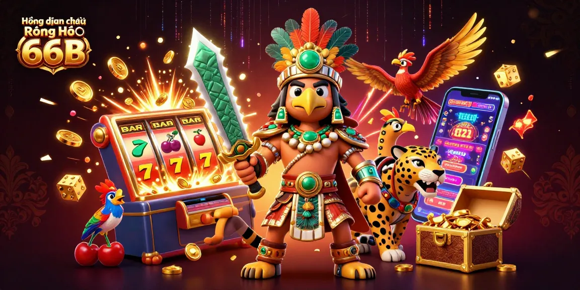 Uncover winning strategies in Hướng dẫn chơi Rồng Hổ 66B with dynamic casino-themed illustration.