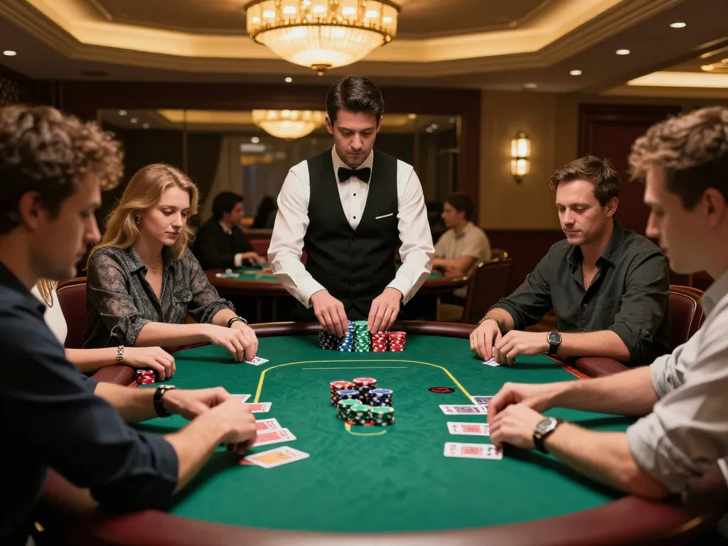 Engaging poker gameplay scene at 88aa casino with players strategizing their bets.
