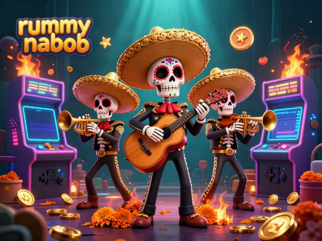 Rummy nabob menawarkan pengalaman bermain menarik dengan iklan ceria dan karakter mewarnai.