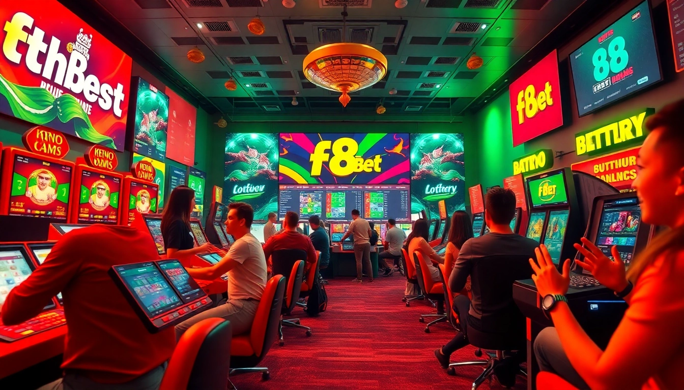Engaging players at F8BET online casino, showcasing vibrant betting environment