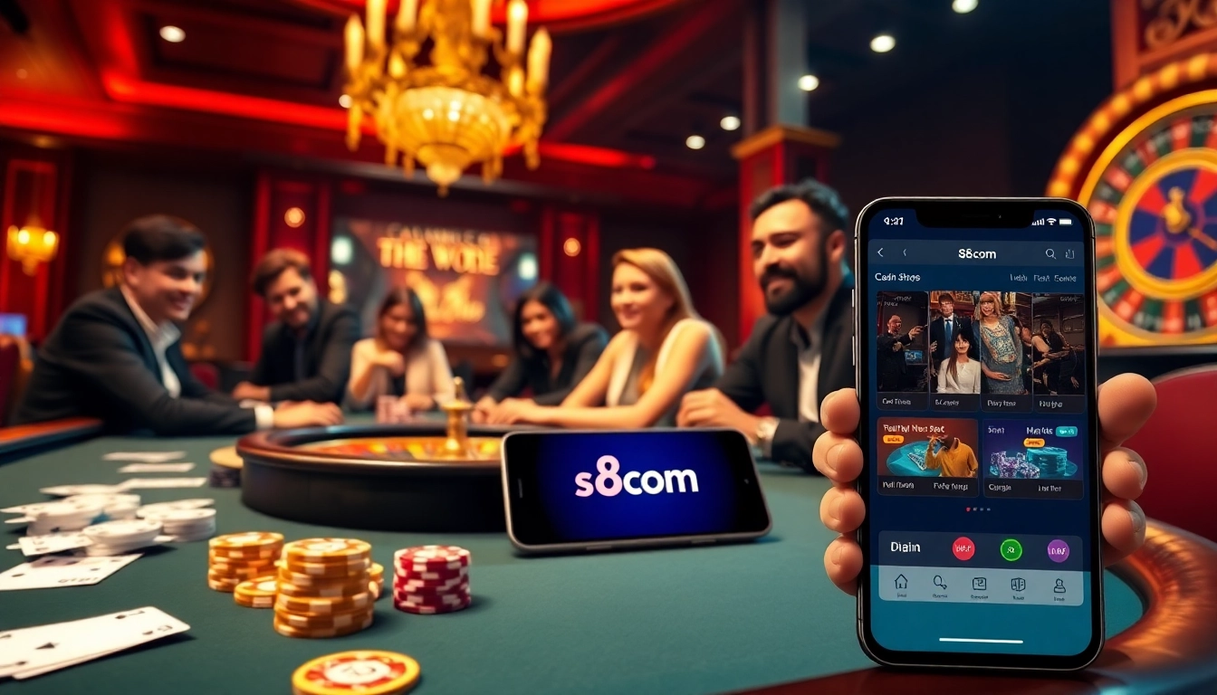 Engage in thrilling poker gameplay at s8com with vibrant casino elements.