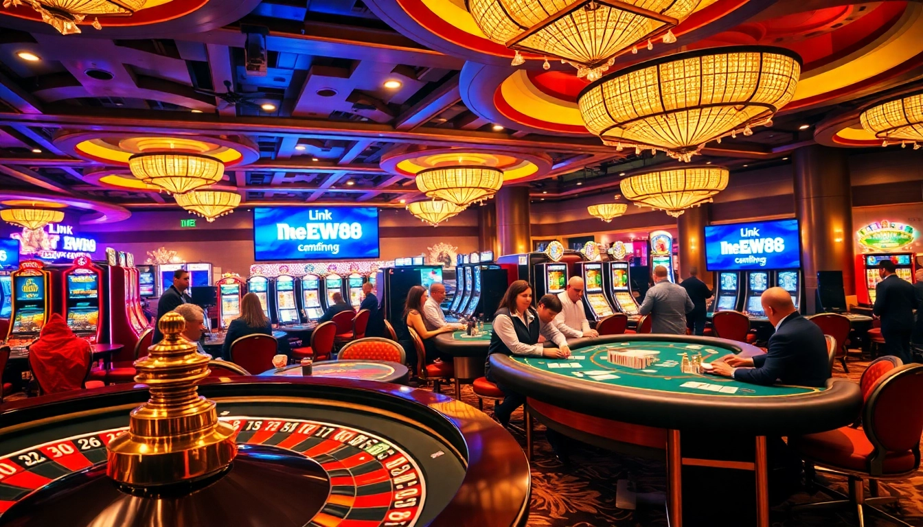 Experience the excitement of winning at Link NEW88 with vibrant casino games and lively ambiance.