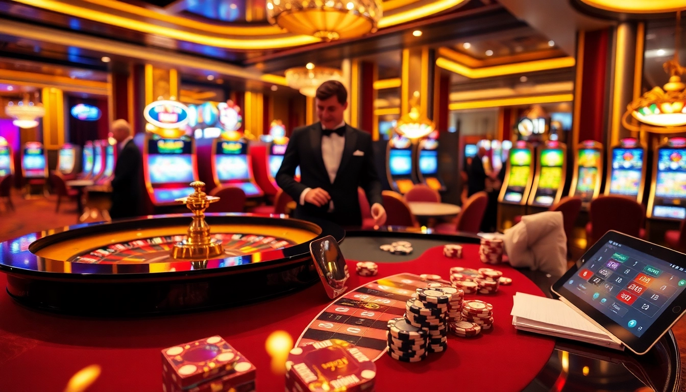 Exciting casino scene featuring roulette and online gaming elements of https://79king2.sa.com/.