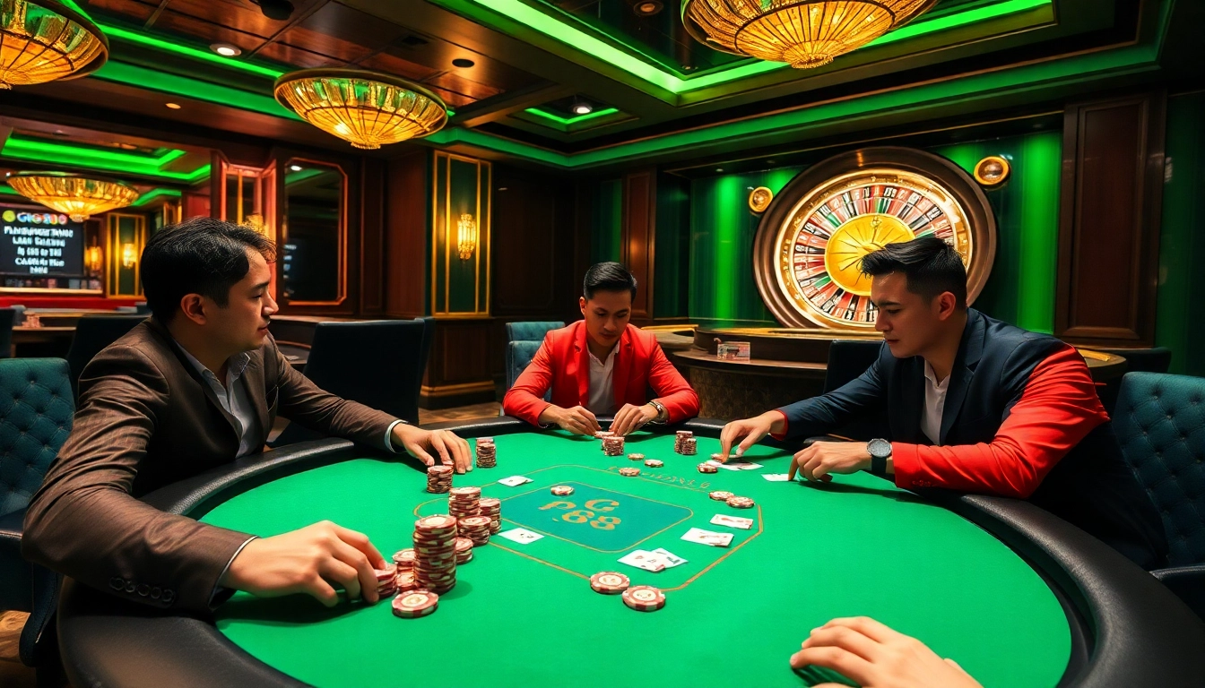 Experience excitement at pg88 poker tables with vibrant chips and professional players.