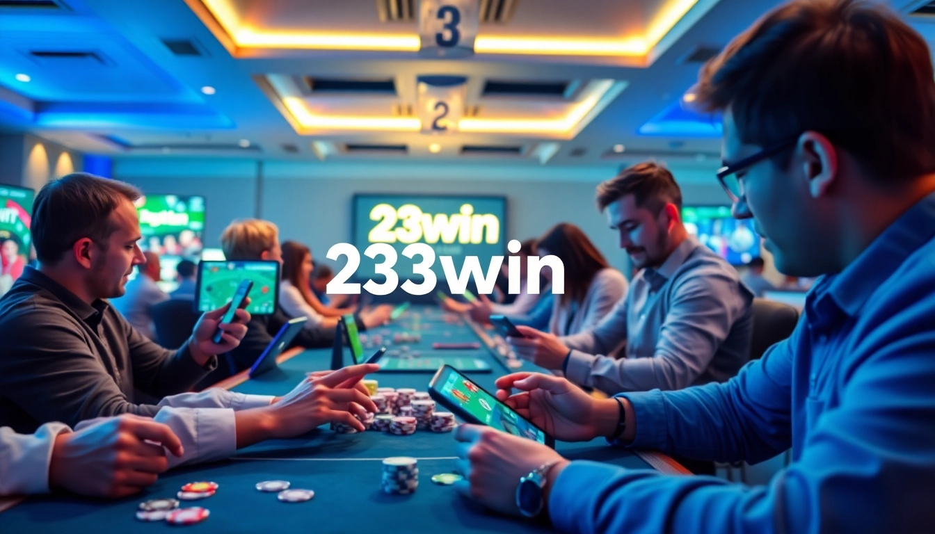 Exciting online betting scene at 23win with players engaging in gaming activities.