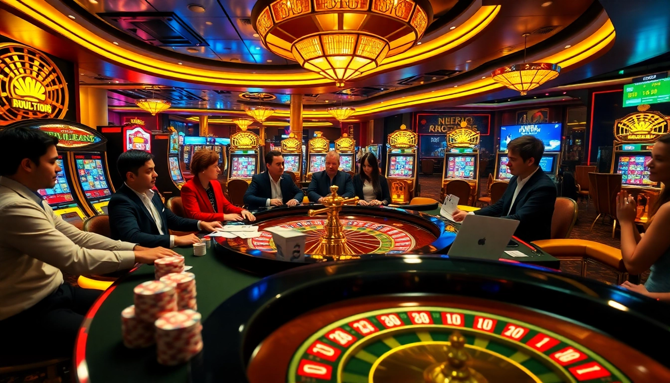 Engage with the excitement of link alternatif nekatwin terbaru at a luxurious casino table filled with gamblers.
