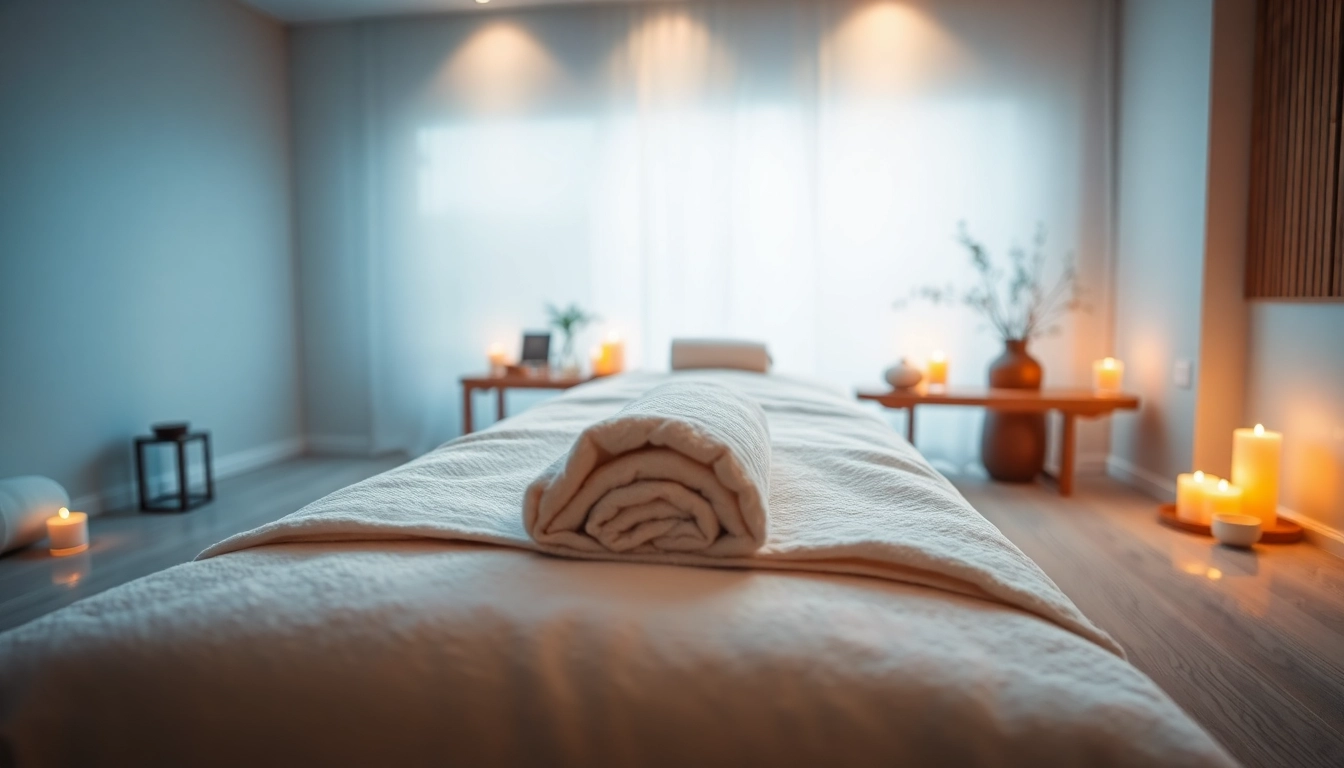 Relaxing massage setup for 동탄출장마사지 with calming colors and serene atmosphere.