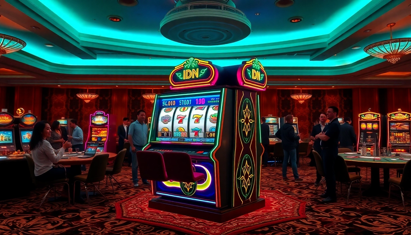 Experience the excitement of the idn slot game in a vibrant casino setting with high-stakes action.