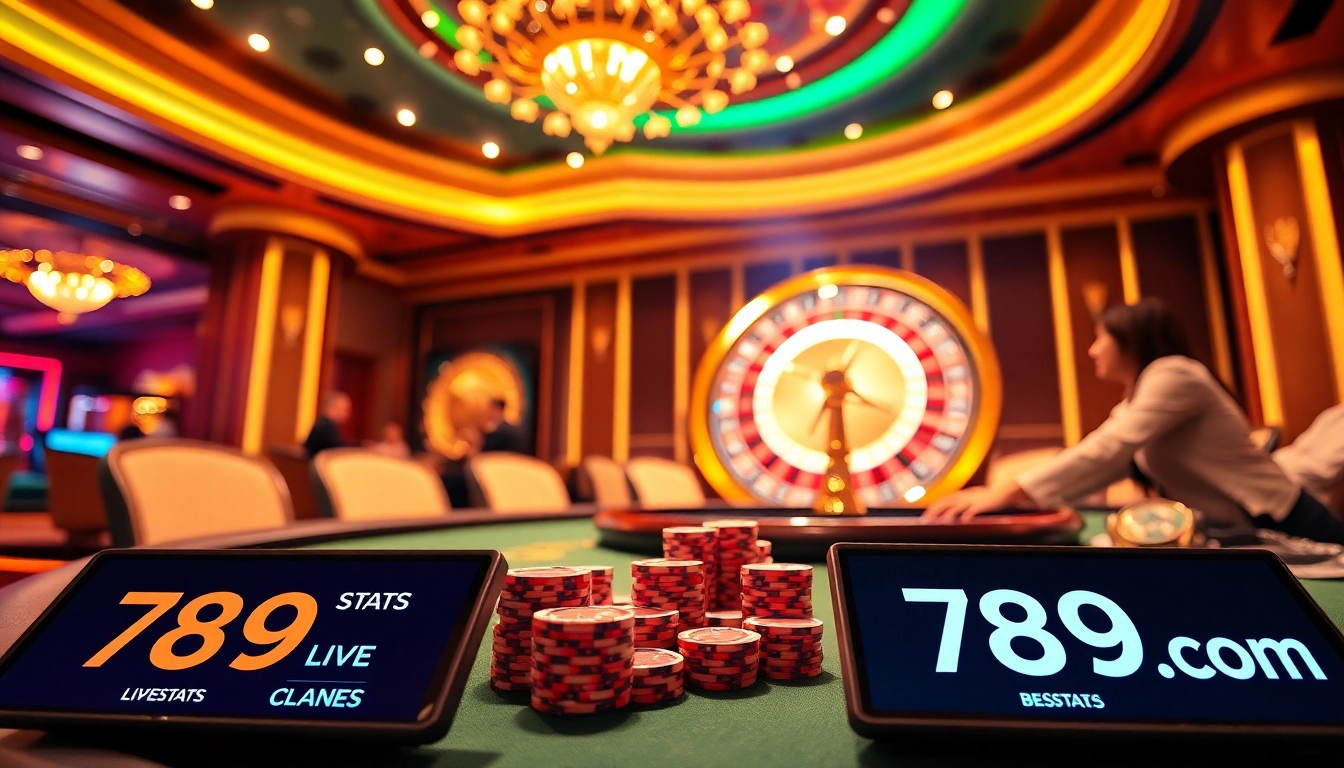 Intense poker gameplay at 789bet.com highlighting luxury and excitement in a vibrant casino setting.